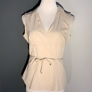 Express Blouse Very Light Tan EUC